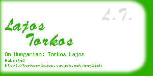 lajos torkos business card